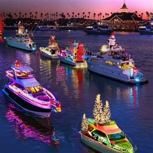 Twinkling Holiday Lights on Newport Cruise
